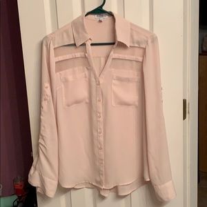 Pale pink button down